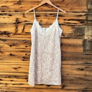 ABERCROMBIE & FITCH | Pink White Floral Lace Camisole Dress S